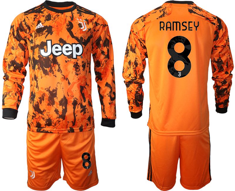 Men 2020-2021 club Juventus away long sleeves #8 orange Soccer Jerseys->juventus jersey->Soccer Club Jersey